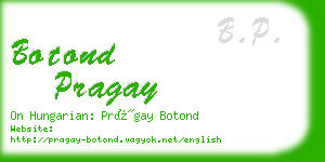 botond pragay business card